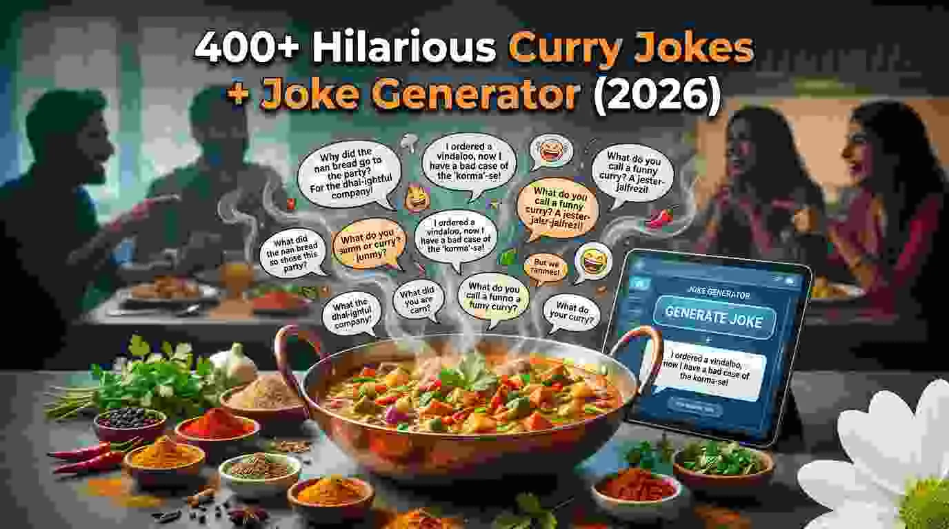 Hilarious Curry Jokes + Joke Generator
