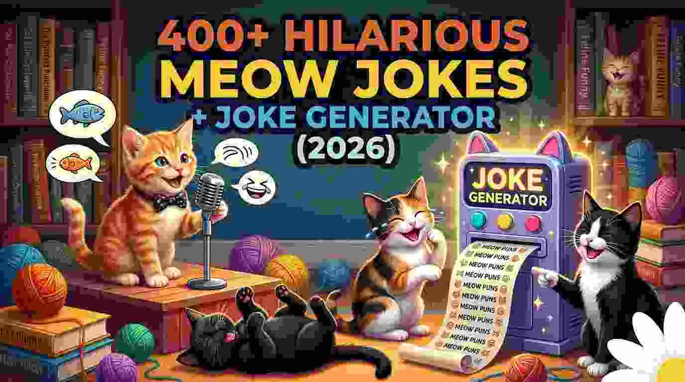 Hilarious Meow Jokes + Joke Generator