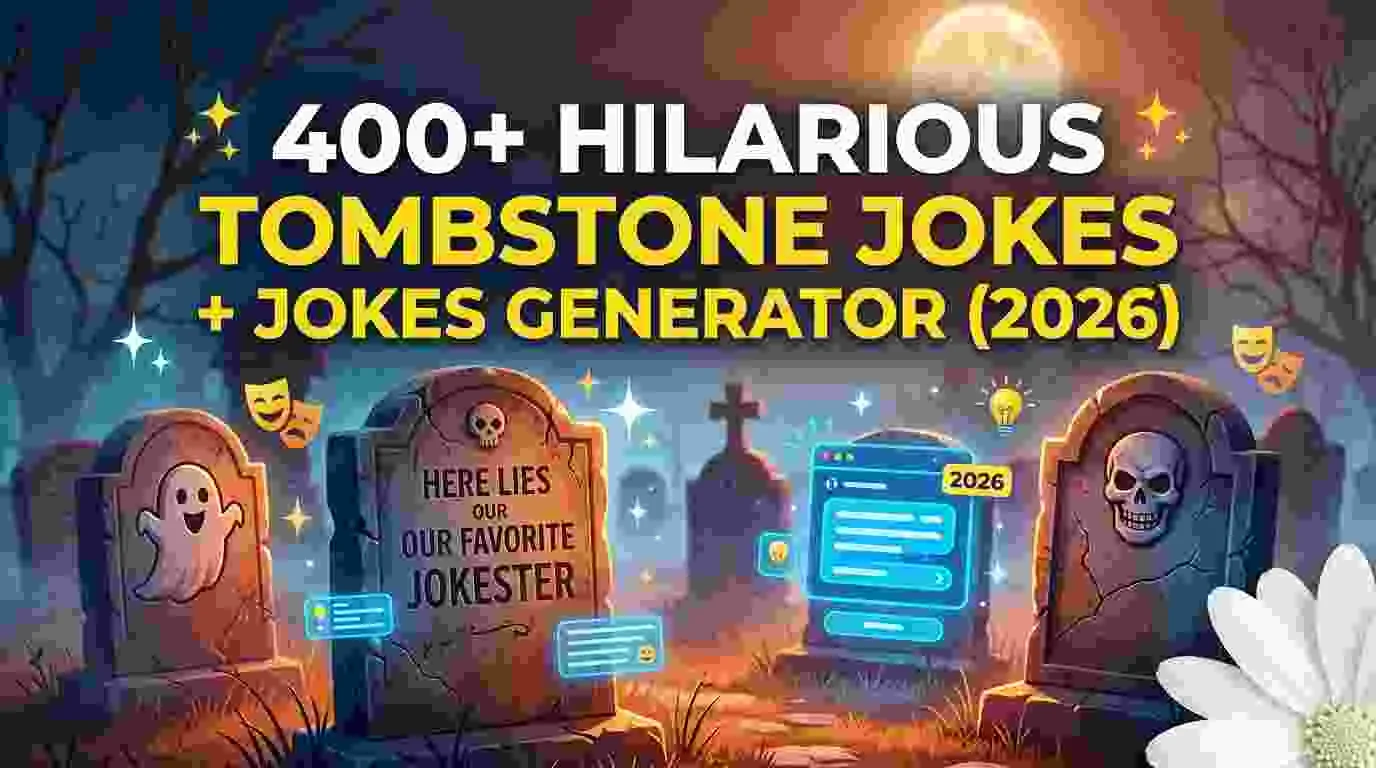 Hilarious Tombstone Jokes + Jokes Generator
