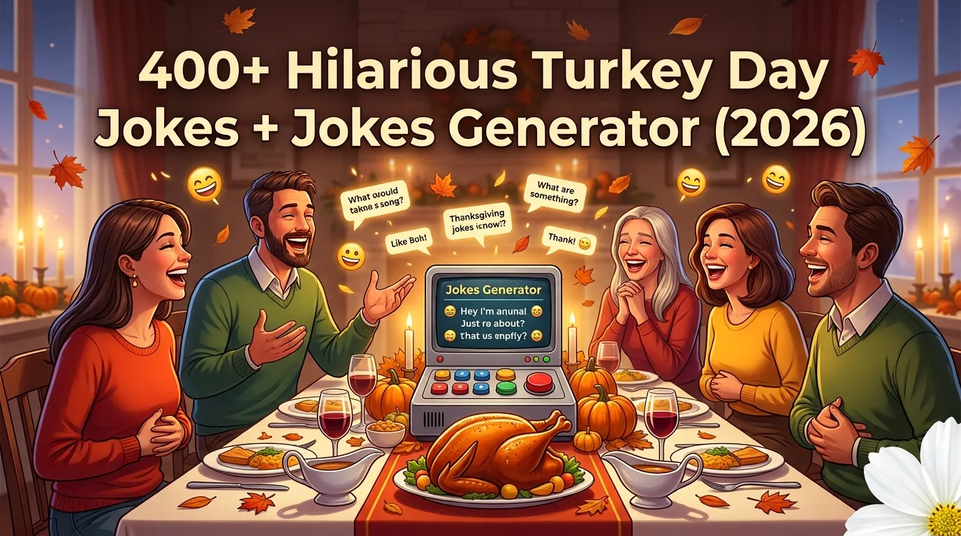 Hilarious Turkey Day Jokes + Jokes Generator