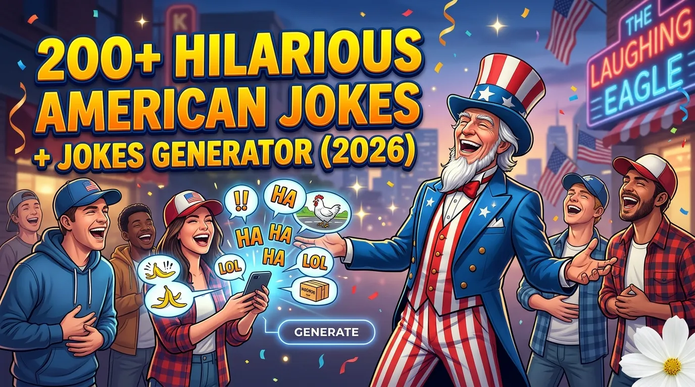 Hilarious American Jokes + Jokes Generator