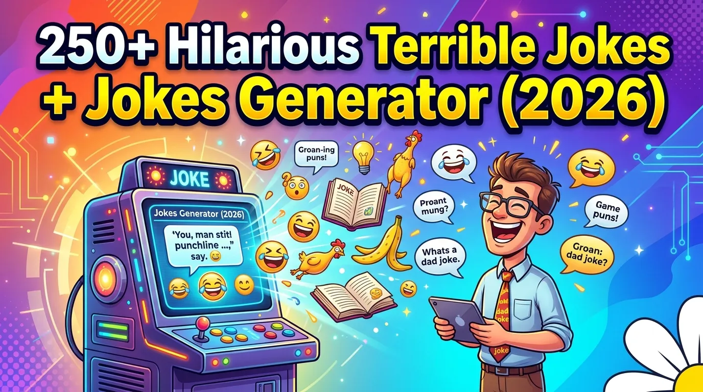 Hilarious Terrible Jokes + Jokes Generator