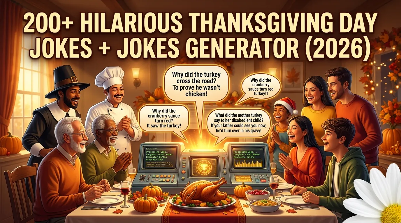 Hilarious Thanksgiving Day Jokes + Jokes Generator